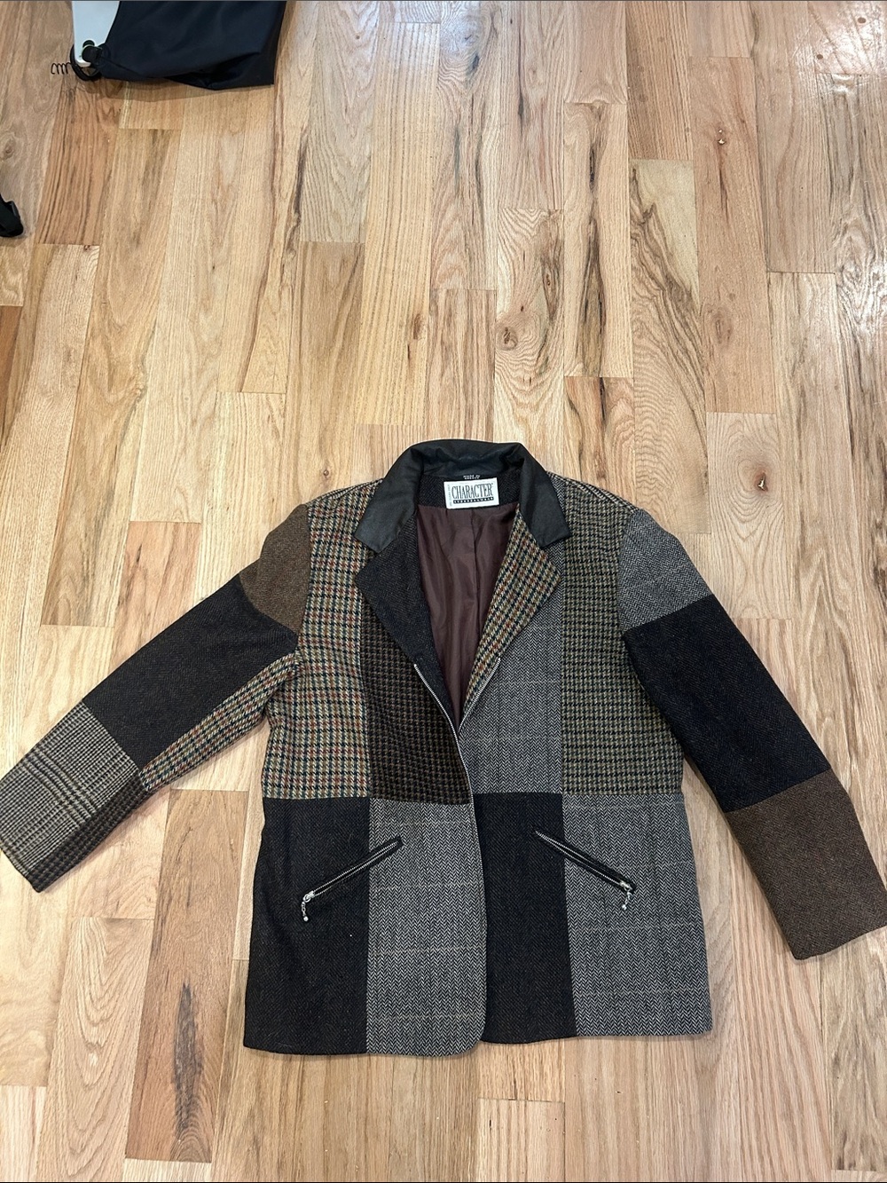 VINTAGE Patchwork Plaid Blazer